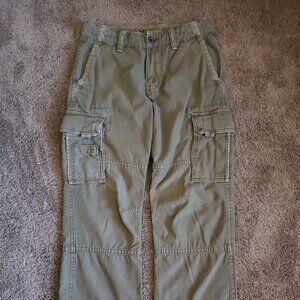 Men's American Eagle AE vintage olive drab green cargo pants Y2K grunge 30x32